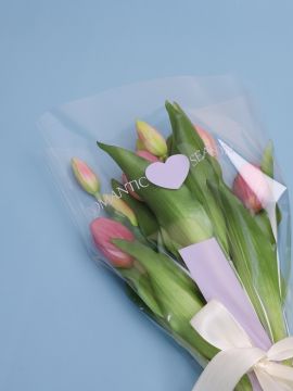 Пакет для цветов п/п конус Романтика сиреневый 27х40 1/50