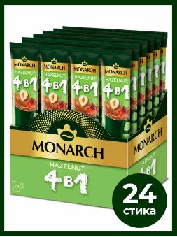 Продукты, Кофе в стиках Якобс Hazelnut 4 в 1 раствор. (напиток кофейный) 13.5 гр 1/24 