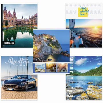 Тетрадь 48л А5 линия обложка картон МИКС BRAUBERG 10/80