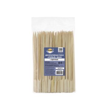 Пика для гамбургера Гольф (бамбук) 18 см (100шт) 1/30