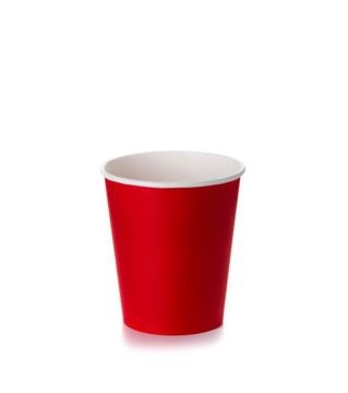 Стакан бумажный для горячего 250мл d-80 красный 50/1000