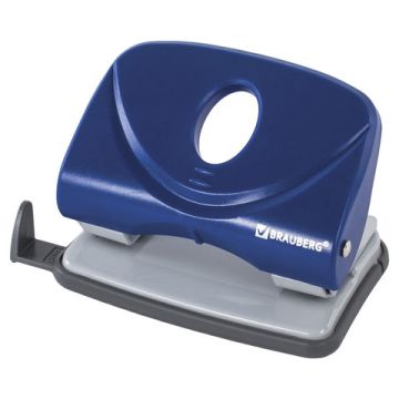 Дырокол на 20листов средний синий Brauberg 1/12/96