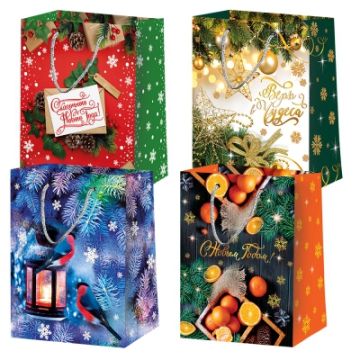 НГ Пакет подарочный ламинированный (18x23x10) Микс№2 1/12/360