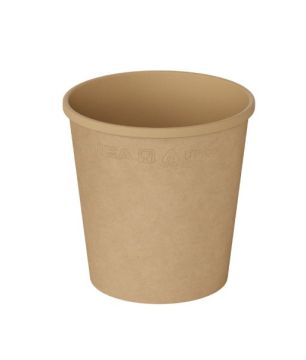 Контейнер бумажный супница 520мл d-145 крафт OneBowl UP bottom (крышка 471843) 25/300 