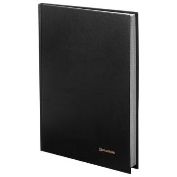 Книга учета 96л 200х290мм клетка  бумвинил черная BRAUBERG 1/10