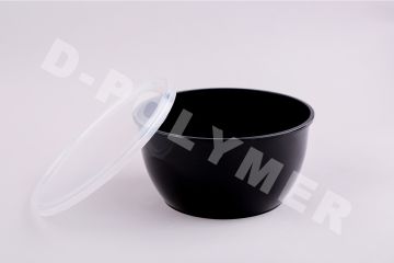 Банка 0,36л d-112 плошка б/кр черная Д-Полимер (крышка 444673) 400/400