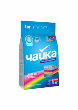 Порошок стиральный Чайка 5кг Автомат Северное сияние  для цветного белья 1/3