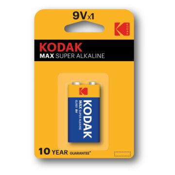 Элемент питания KODAK Max Super 6LR61 (тип КРОНА) 1шт АЛКАЛИН в блистере 9В 10/200
