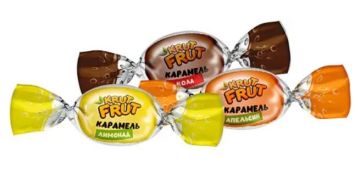 Продукты, Карамель KrutFrut с шипучей начинкой 0,5кг 1/12