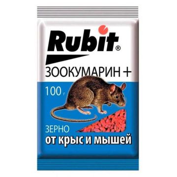 Средство от грызунов зерно Рубит ЗООКУМАРИН 100г 1/50