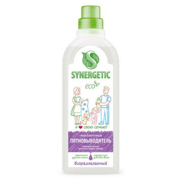 Средство жидкое 1л SYNERGETIC для удаления пятен ЭКО 1/8