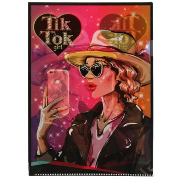 Папка-уголок А4 TIK TOK GIRL 1/12