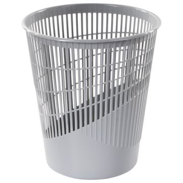 Корзина для бумаг 11л BRAUBERG средняя сетчатая серая, 230442 ПЛС 1/18