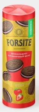 Продукты, Печенье Forsite печенье-сэндвич с шок-клуб вкусом 220 г 1/20