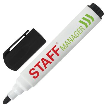 Маркер для доски черный 5мм круглый наконечник Manager STAFF 1/12