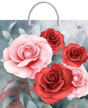 Пакет с пластмассовыми ручками (35х36)-85 Аромат роз Тико 10/100