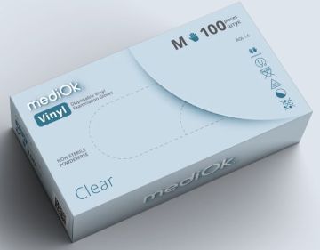 Перчатки смотровые виниловые неопудренные MediOk XL 4,5гр 50/500