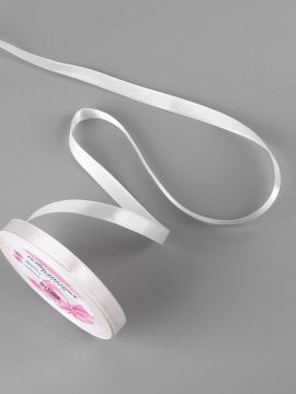 Лента атласная 10мм 23м белая 1/10