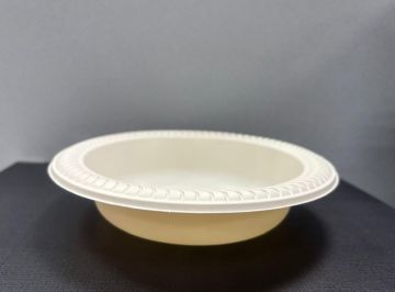 Тарелка ЭКО d-180 500мл миска суповая кукурузный крахмал бежевая 50/400