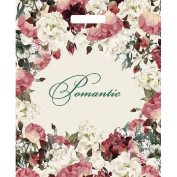 Пакет с вырубной ручкой (38х45)-60 Благородные цветы Тико 50/500