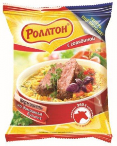 Продукты, Вермишель Ролтон говядина на домашнем бульоне 60гр 1/42