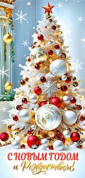 НГ Конверт для денег 16,5х8см С Новым Годом и Рождеством 90-1708 10/10