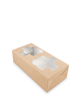 Держатель для стаканов OSQ CUPHOLDER double  180х90х50 крафт/белый 25/300 