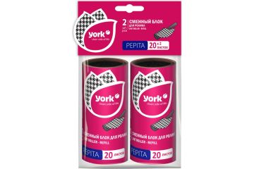 Сменный блок ролика для чистки одежды 2шт 20 слоев YORK Пепита 1/24