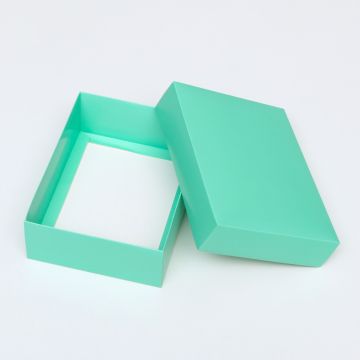 Коробка без окна 165х125х52мм картонная мятная 1/550