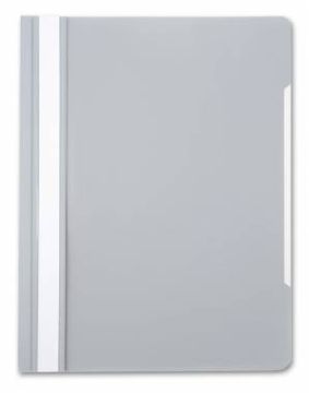 Папка скоросшиватель с прозр верхн лист серый Россия 1/20/200 