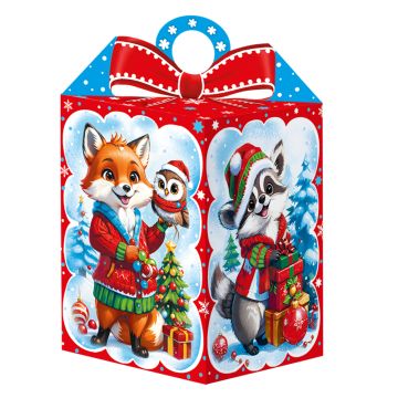 НГ Коробка до 1,0кг 115х115х170/220 Зверята 1/150