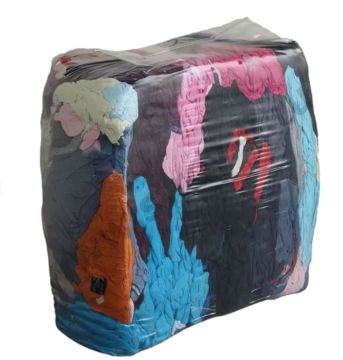 Ветошь Цветной 40х60 трикотаж 10кг 100-120г/м2  90%хлопок 10% синтет 1/1