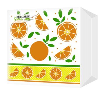Салфетки (24х24) 1-сл Апельсиновые дольки (100) 1/30