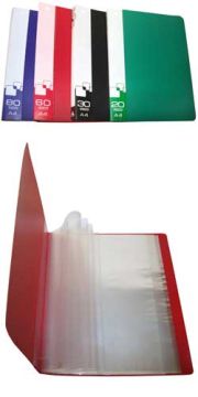 Папка 30 вклад торц карман с бум встав черная 0,65мм 1/30