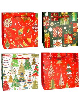 НГ Пакет подарочный бумажный (15х14х7) Яркий праздник 1/12