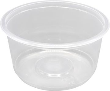 Контейнер ПП 500мл d-127мм h-82,6мм СпК-127 круглый прозрачный Полиэр 50/500