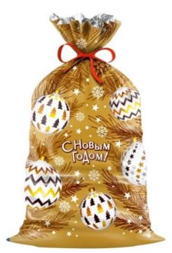 НГ Пакет подарочный (25х40)-30 полипропилен Шары желаний 100/2000