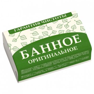 Мыло туалетное 180гр в обертке Банное НМЖК 1/36