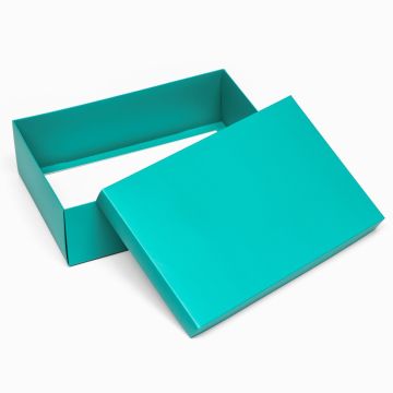 Коробка без окна 300х200х90мм картонная изумрудная 1/5/250
