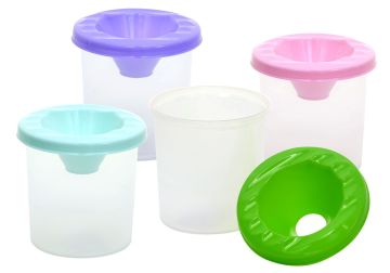 Стакан-непроливайка 200мл ассорти пастель Schoolformat 1/200