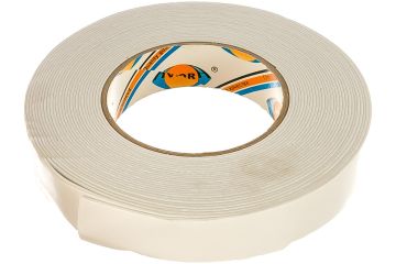 Клейкая лента 2-стор вспененная 25х10 белая блистер Aviora 1/72