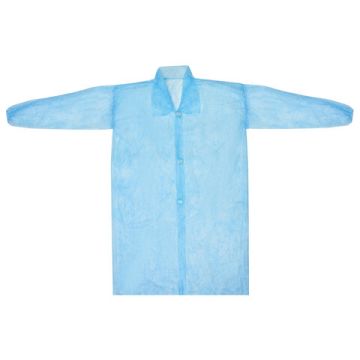 Халат на липучках голубой одноразовый 56-58р (10шт) резинка снаблайн 1/10 