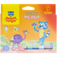 Мелки цветные 09шт квадратные Мульти-Пульти 1/20