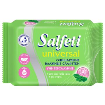 Салфетки влажные Salfeti Universal очищ.универсальные (60) 1/30