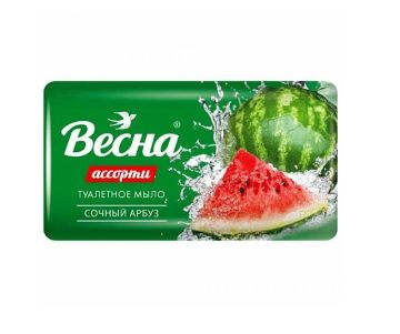 Мыло туалетное 90гр в обертке Весна Сочный арбуз 1/72 