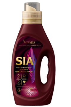 Средство жидкое 1л для стирки цветного белья концентрат HOME SIA Hermes Industry 1/6 
