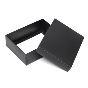 Коробка без окна 165х125х52мм картонная черная 1/5/340