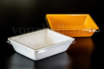 Крышка для ВПС контейнера 500мл 175х130х11мм OpSalad прозр плоская 150/600