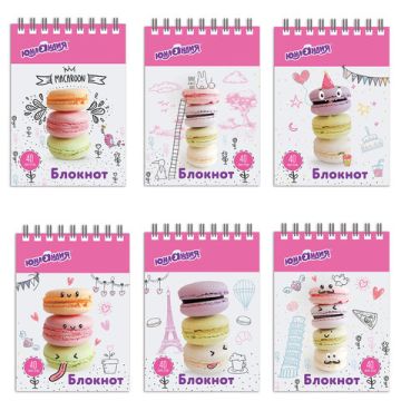 Блокнот 40л А7 75х105мм клетка гребень картон Юнландия Вкусности 1/120