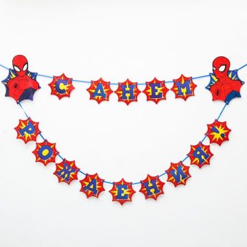 Гирлянды-буквы С Днем Рождения Человек-паук 190 см 1/120